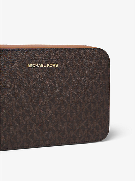 Jet Set Saffiano Leather Monogram Crossbody Bag
