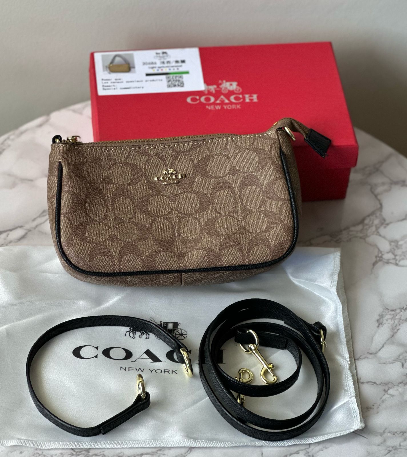 Top Handle Signature Shoulder Bag
