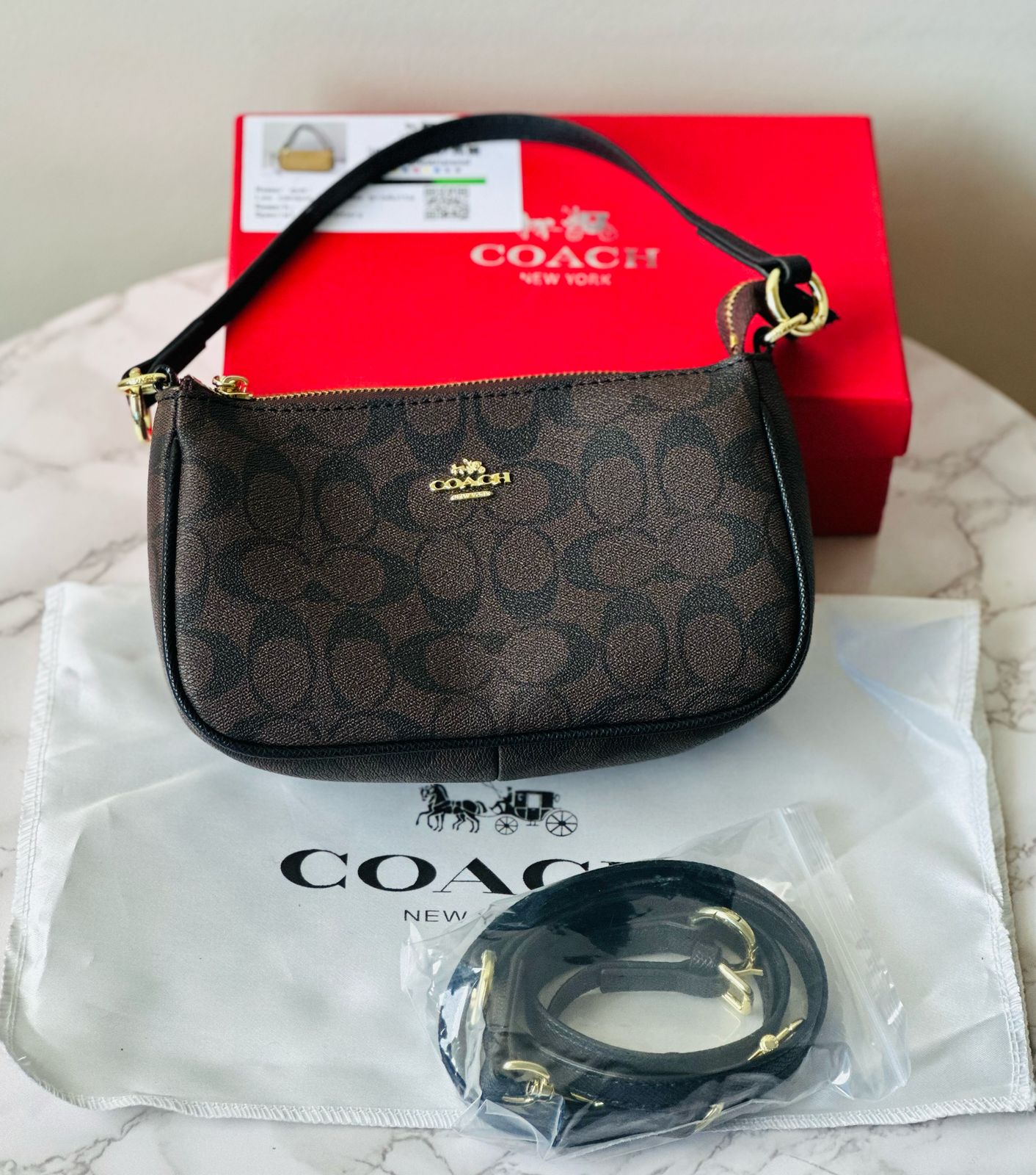 Top Handle Signature Shoulder Bag
