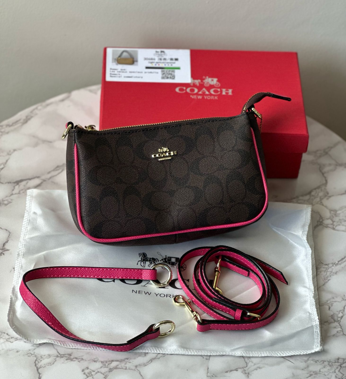 Top Handle Signature Shoulder Bag