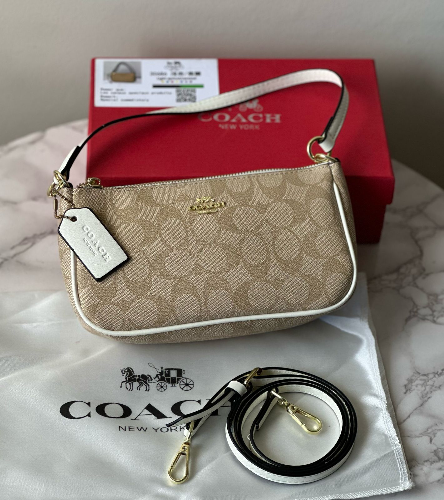 Top Handle Signature Shoulder Bag