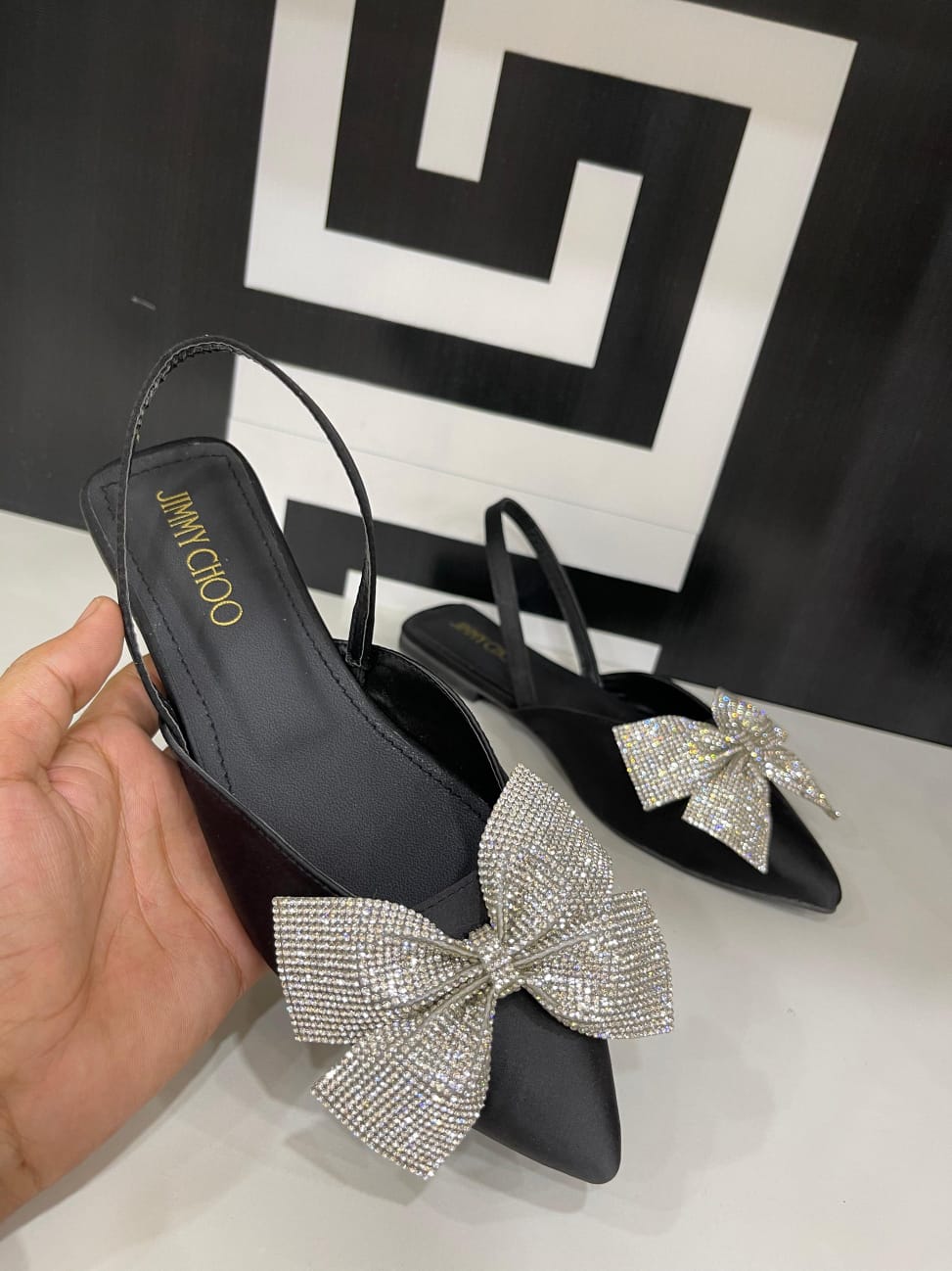 Jimmy Choo Bow Slingback Mules