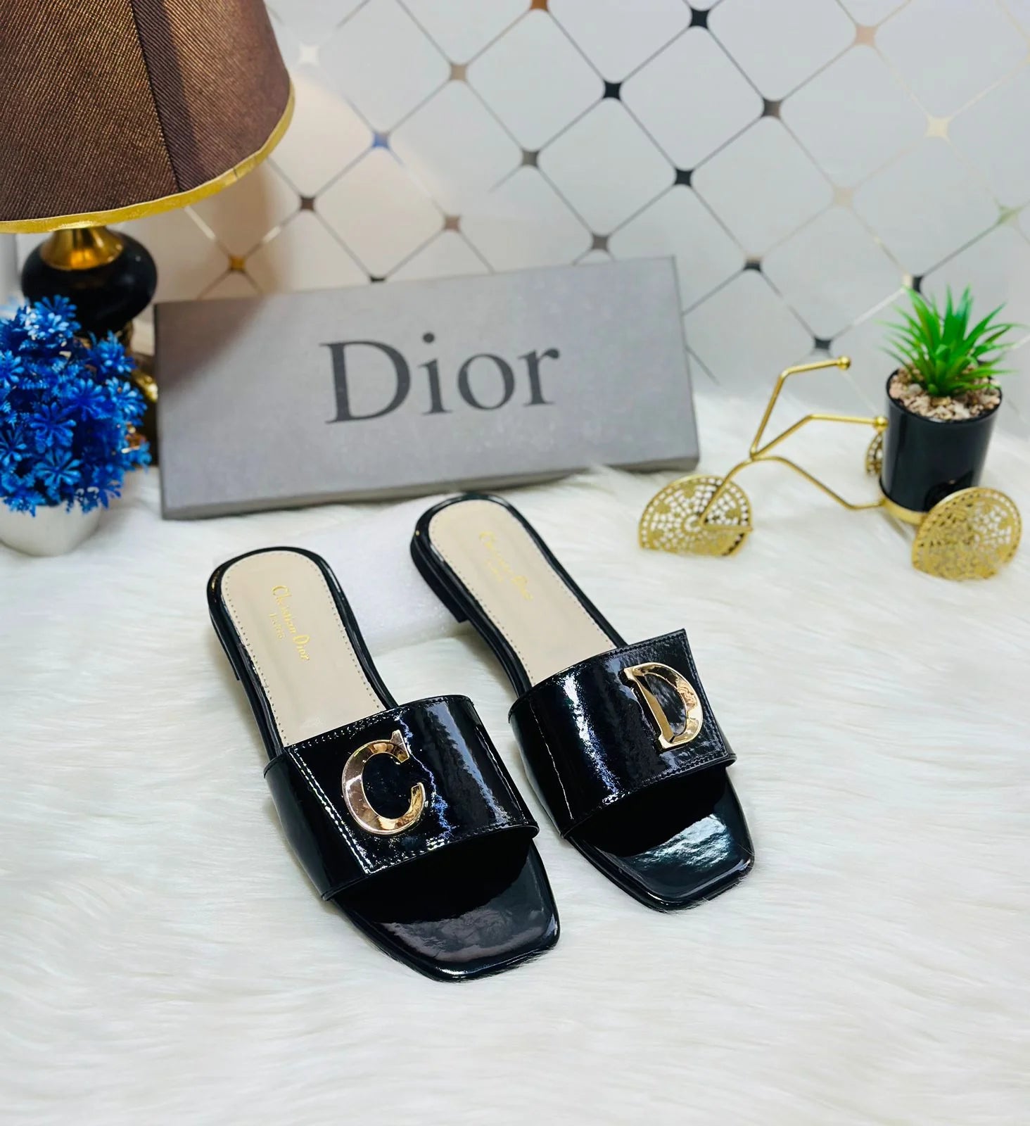 Monogram Casual Slide Sandals