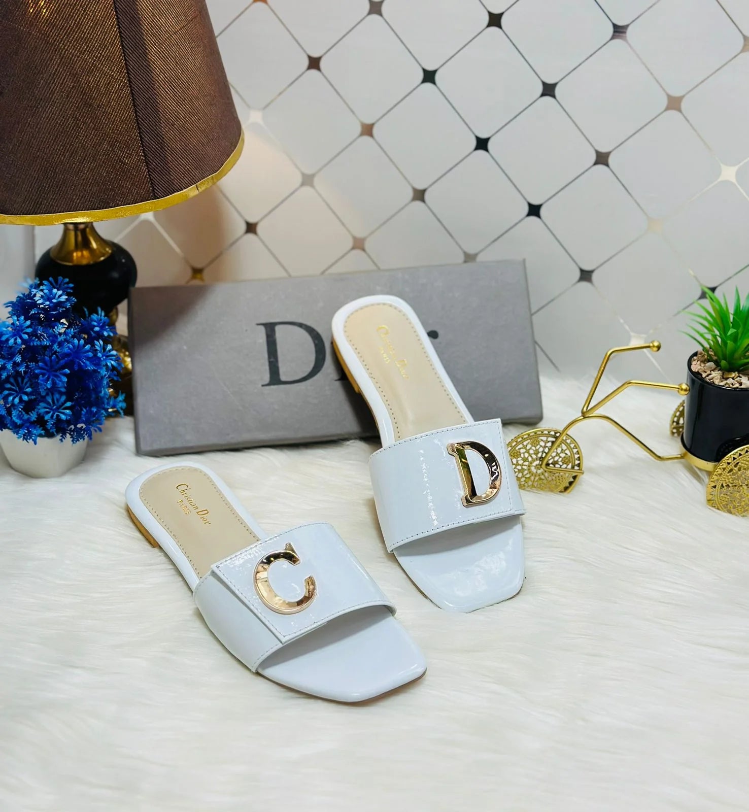 Monogram Casual Slide Sandals