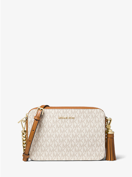 Jet Set Saffiano Leather Monogram Crossbody Bag