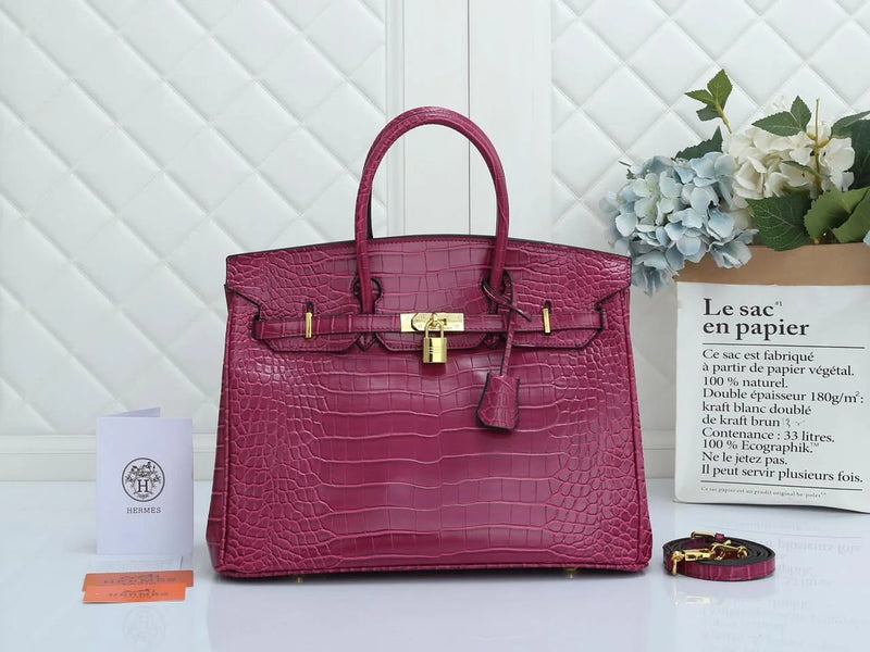 Birkin Crocodile Leather Women Handbag