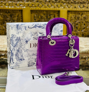 Lady D Small Crocodile Leather Bag