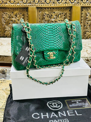 Classic Flap Bag in Python Leather