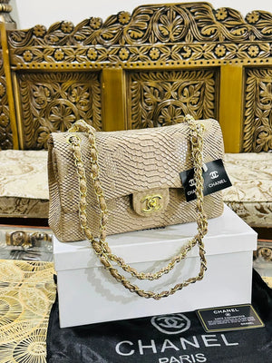 Classic Flap Bag in Python Leather