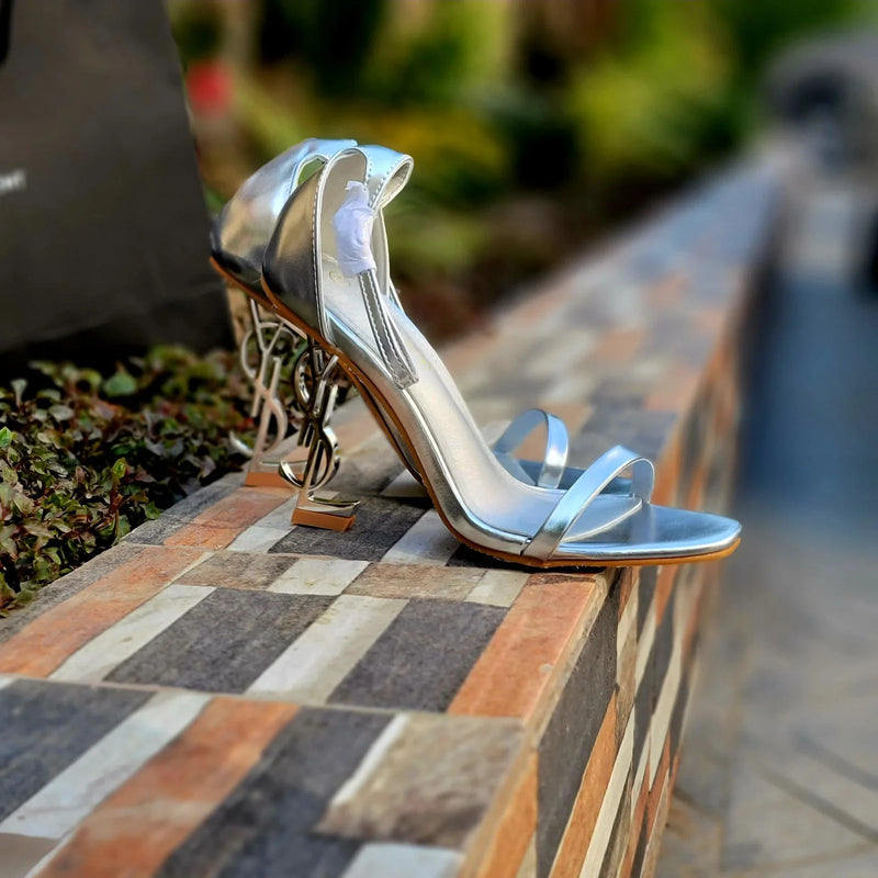 OPYUM Sandals in Patent Leather - Silver