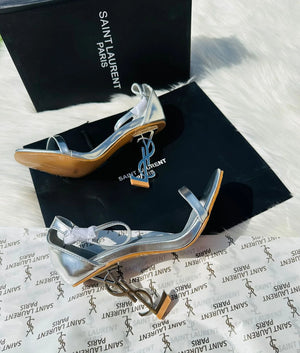 OPYUM Sandals in Patent Leather - Silver