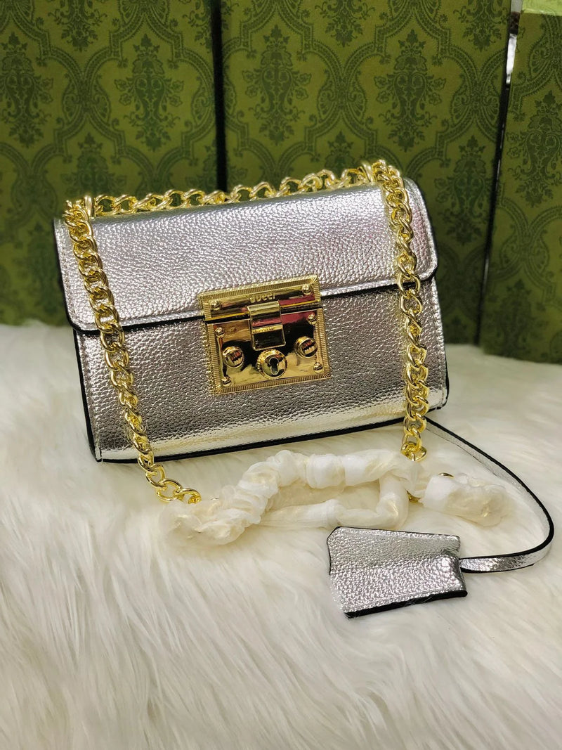 Padlock Small Metallic Shoulder Bag