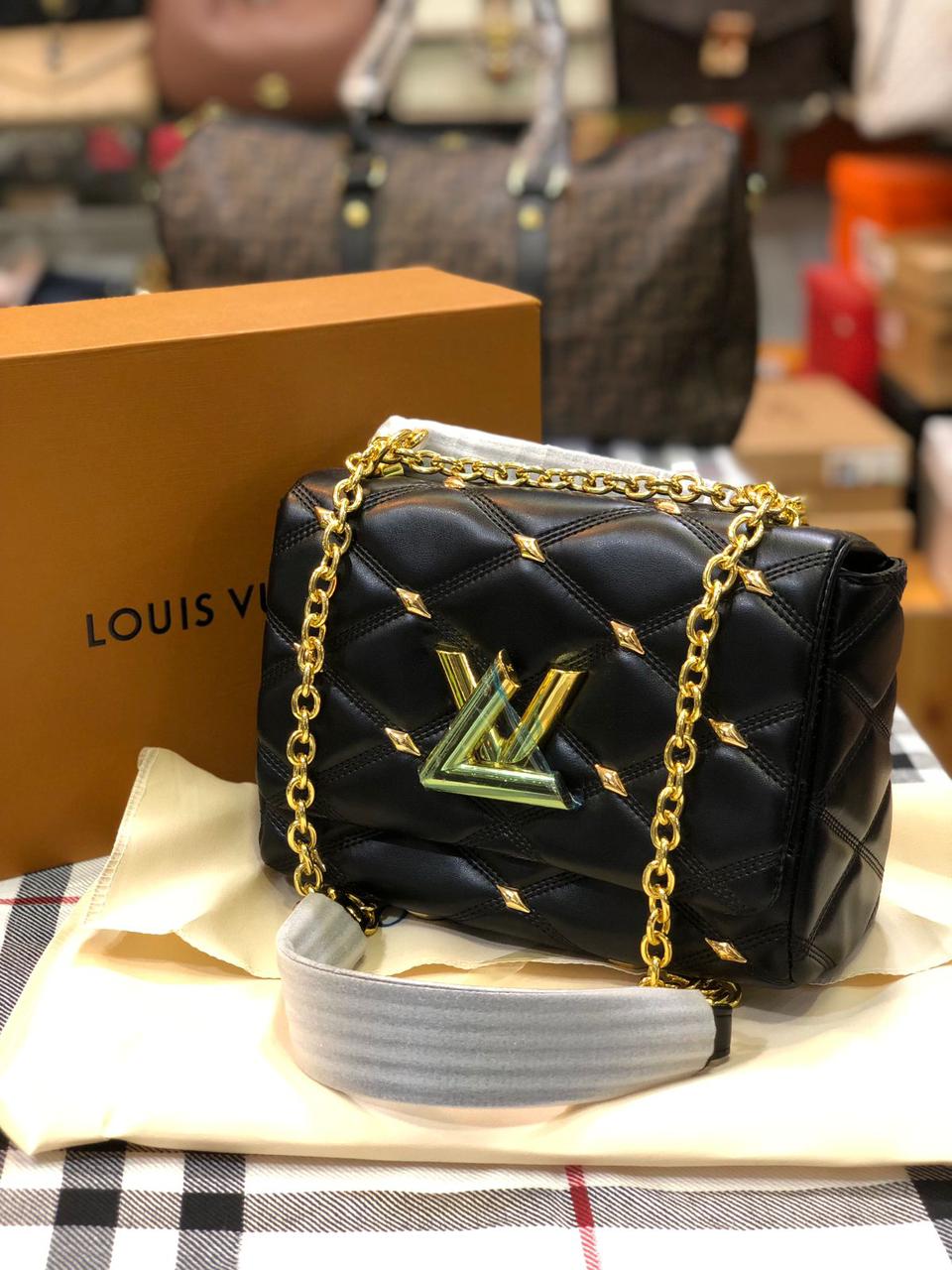 MM Malletage Leather Handbags With Chain