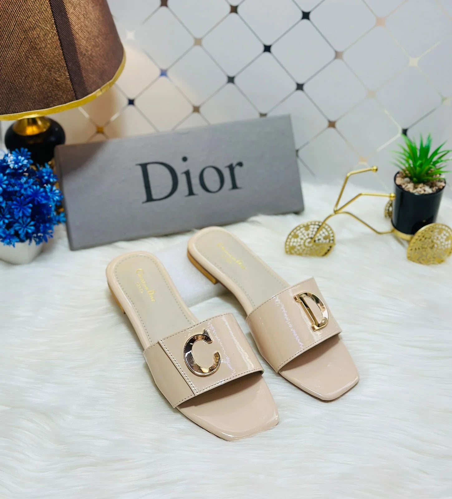 Monogram Casual Slide Sandals