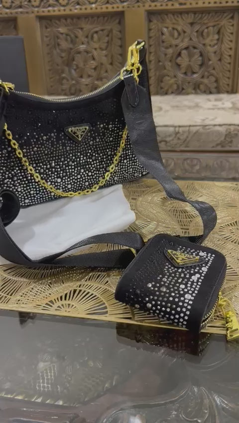 Luxury Crystal Satin Rhinestone Bag